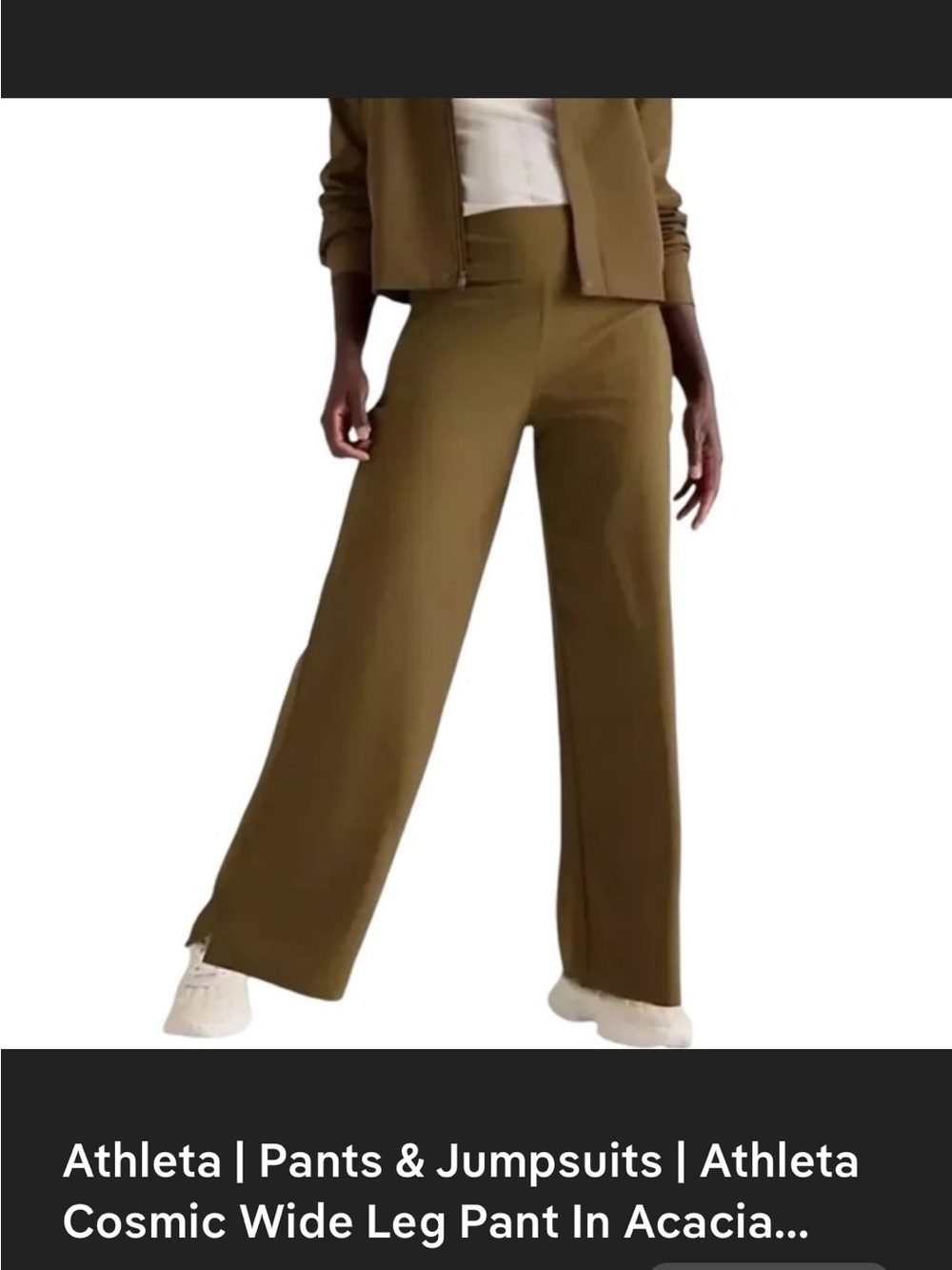 Athleta Cosmic Wide-Leg Pants, Acacia Olive